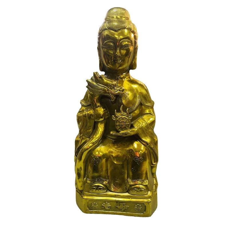 Bronze statue of the , Tai Shan Grandma, Immortal Elderly Mother of Infinity. Metal craft for worship in
