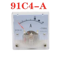 91C4-A DC Pointer type Ammeter 1A 2A 3A 5A 10A 15A 30A 50A 75A 100A 150A 200A 300A 400A 500A Analog Mechanics Plate table