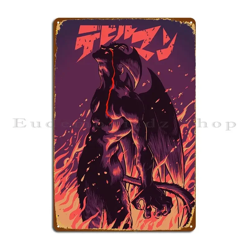 Devilman Crybaby Metal Plaque Poster Decoration Plaques Personalized Wall Decor Plaques Tin Sign Poster