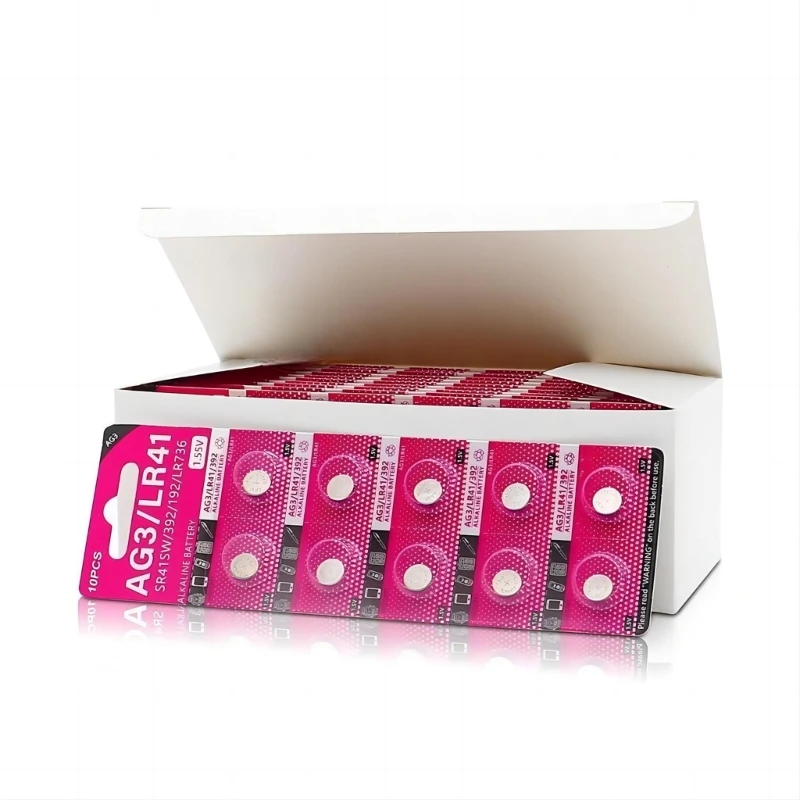 AG3 1.55V Button Batteries for LR41, AG3, 392, 357, SR41W, SR41SW Perfect for Watches, Calculators Lamps Small Devices