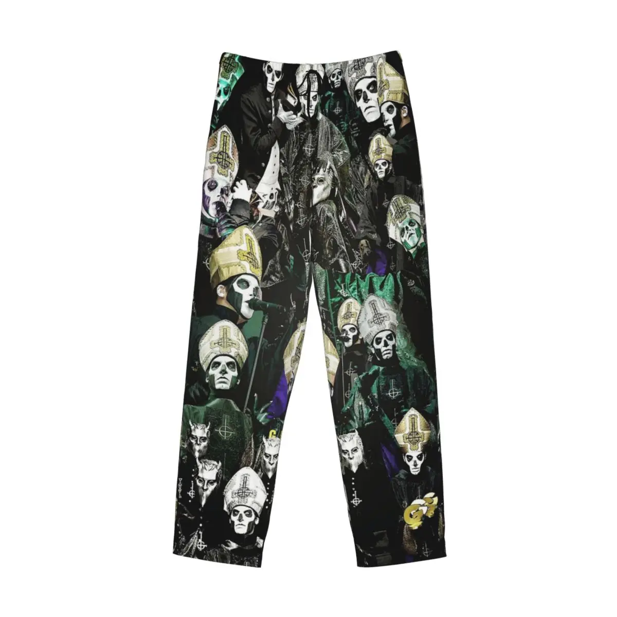 Custom Ghost B.C. Band Pajama Pants Men Sleepwear Sleep Lounge Bottoms with Pockets