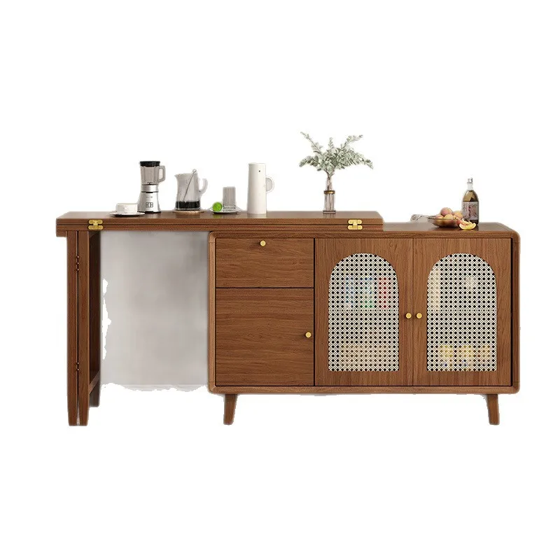 

Комбинация вращающегося складного обеденного стола и стула из цельного дерева в японском стиле, обеденный стол для хранения в небольшой квартире