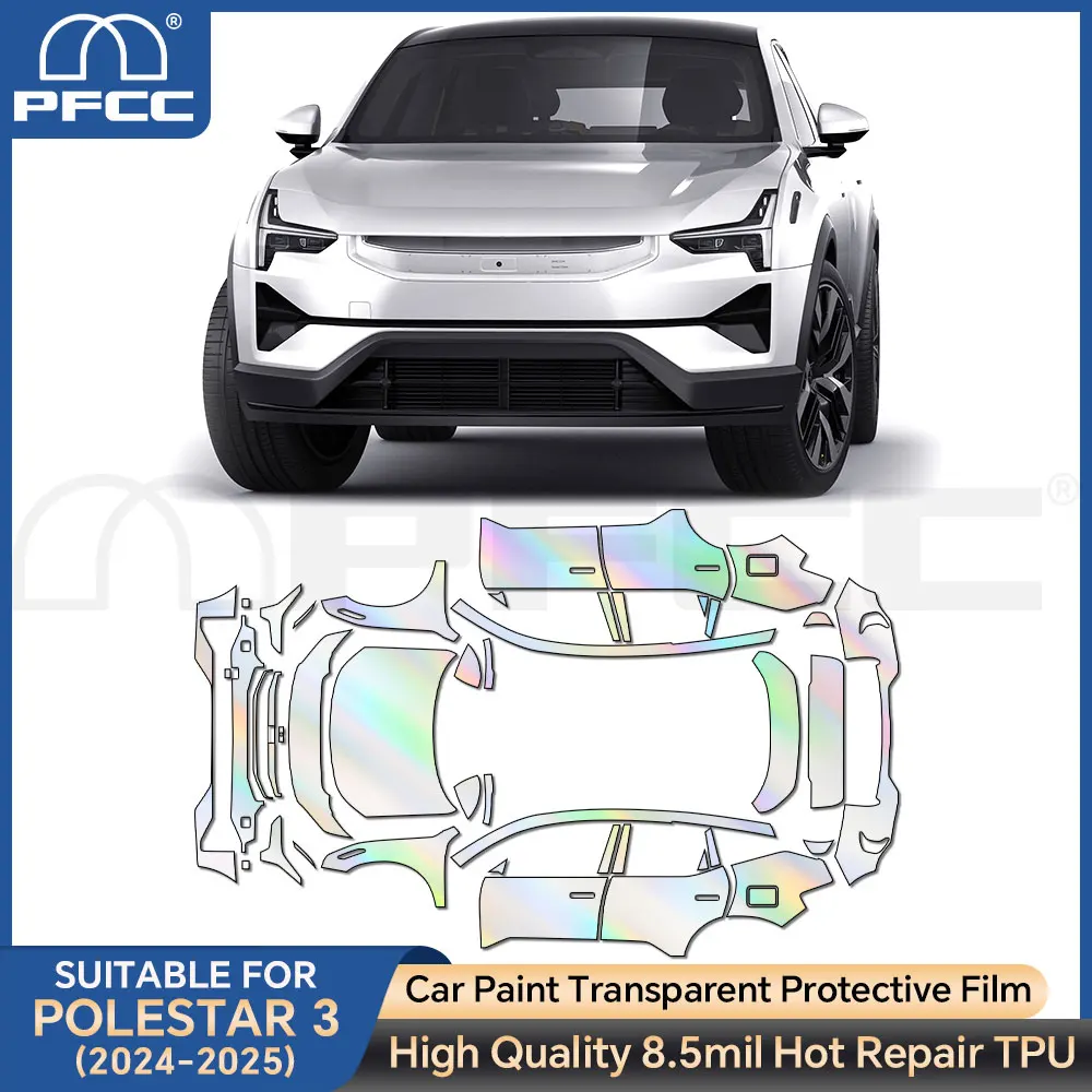 

Для Polestar 3 2024 2025 PPF ТПУ прозрачные аксессуары для кузова Стайлинг предварительно вырезанная защитная пленка для краски автомобильный прозрачный комплект наклейки ремонт