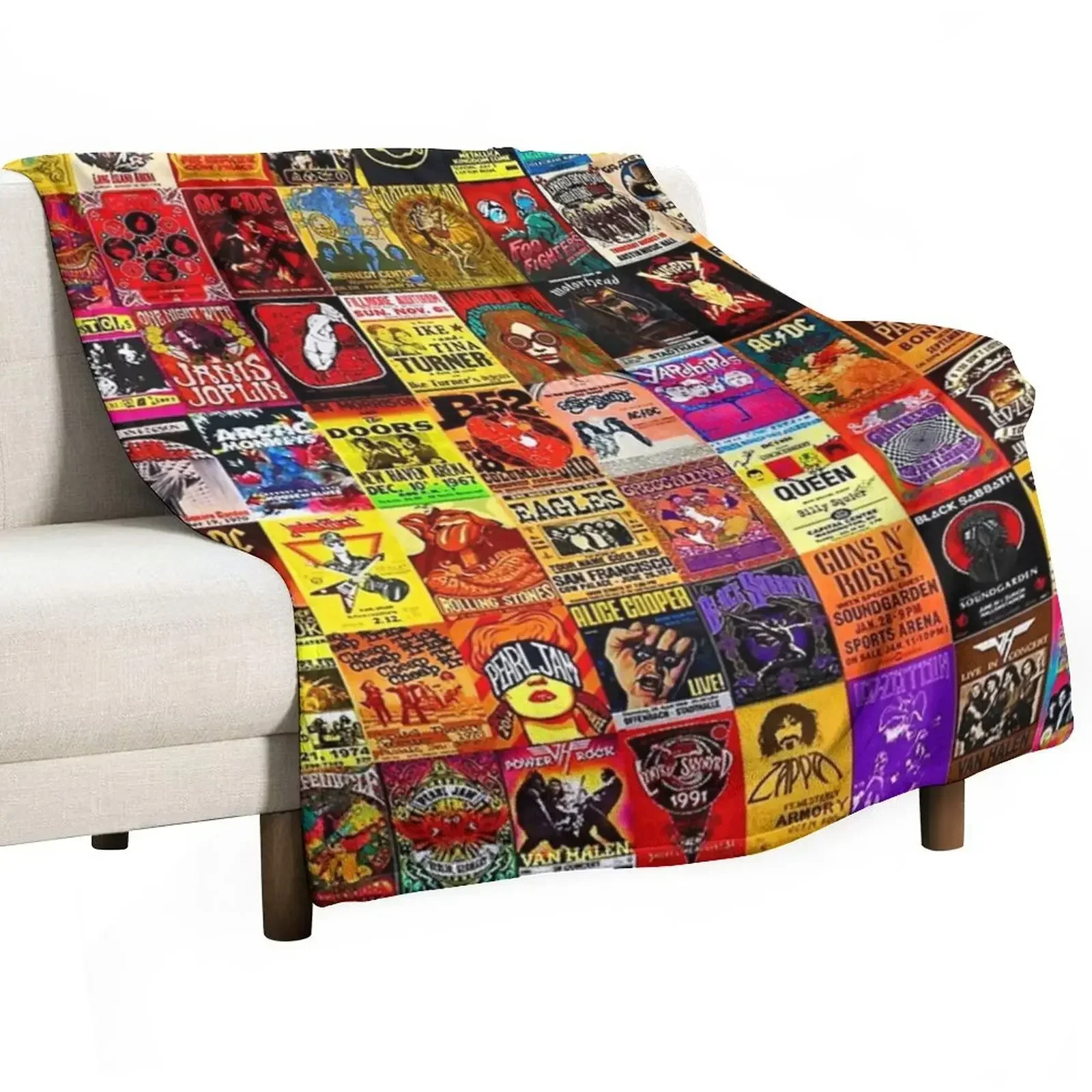 

Rock Band Music Throw Blanket Decorative Throw Luxury Flannels Blankets