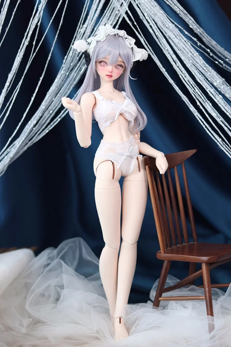 Bjd Doll clothes fit into 1/3 1/4 size sexy lace lingerie set 2 color into doll accessories