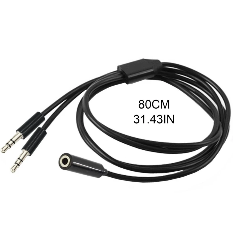 3.5mm Cable for Headphones and Speakers Two Devices Simultaneous