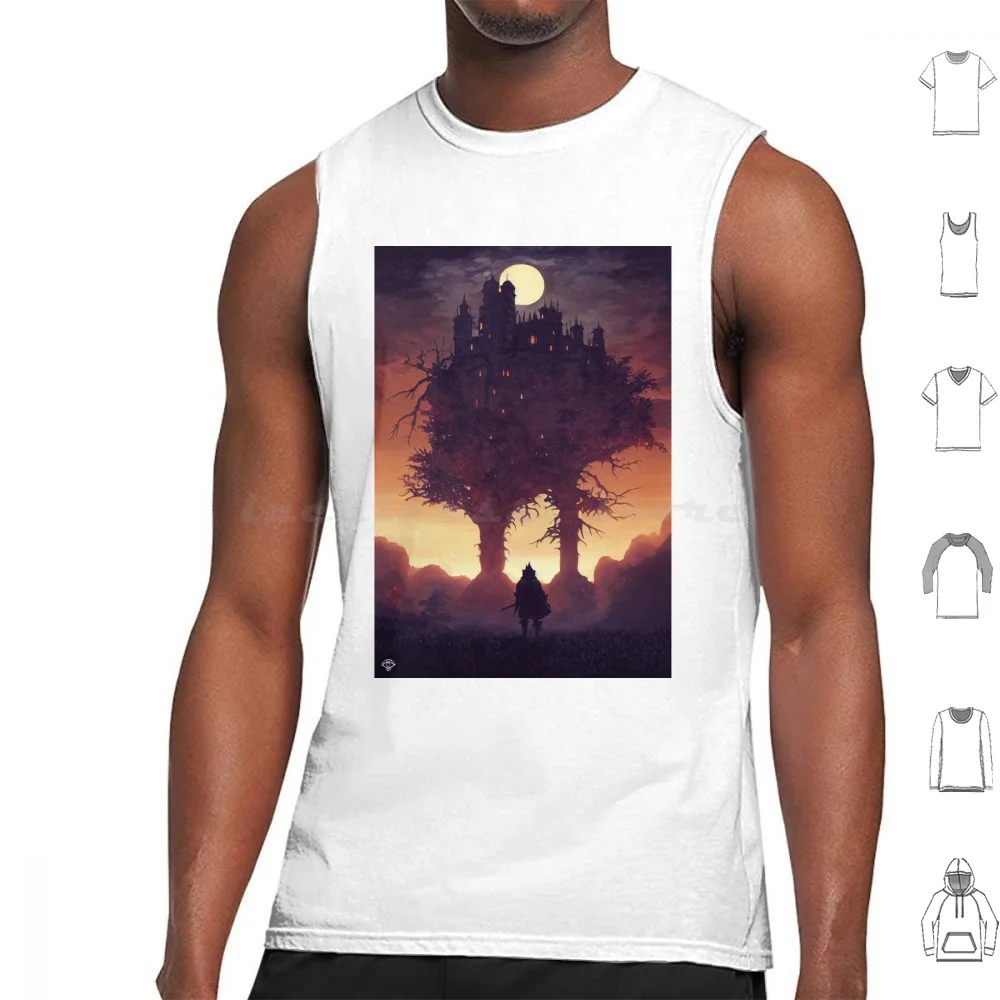 New Yaga City Tank Tops Print Cotton Baba Yaga Witch Bloodborne Bloodborn From Software Gothic Fantasy Fantasy Art Dark