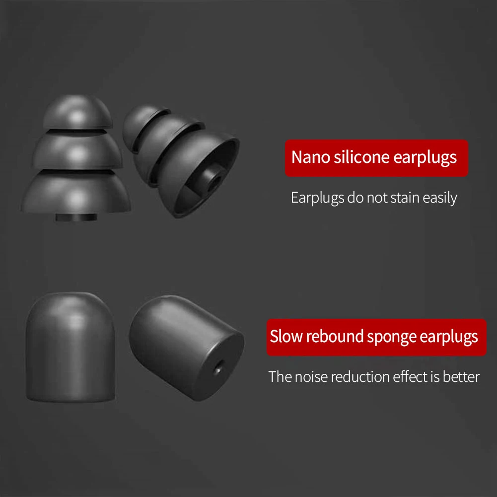 Soundproof Ear Hook Earplugs for Sleeping Silicone Noise Reduction Travel Waterproof Reusable Sound Blocking Protection Ear Plug