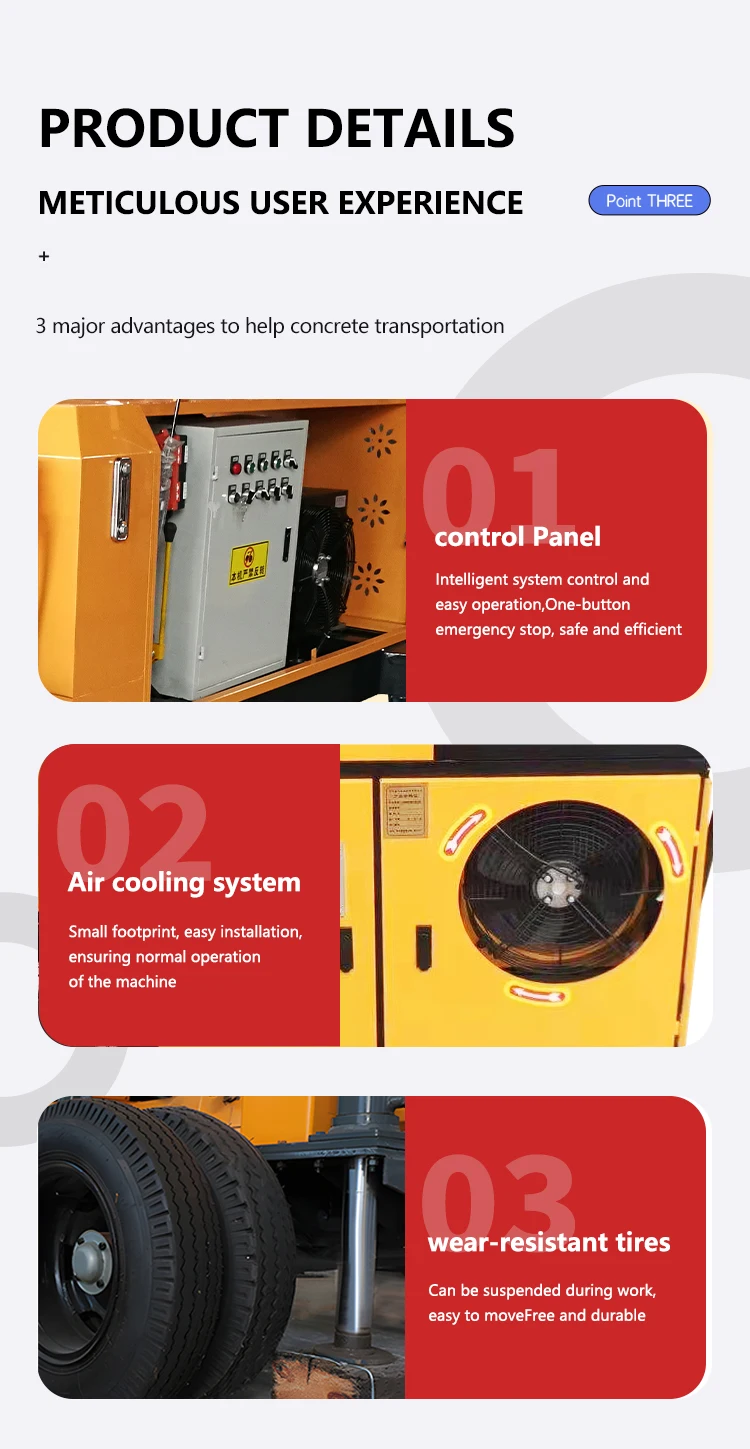 Mini Diesel Concrete Pump for Home Use Concrete Mixer Pump Compact Mixing & Pumping Machine for Rural Construction