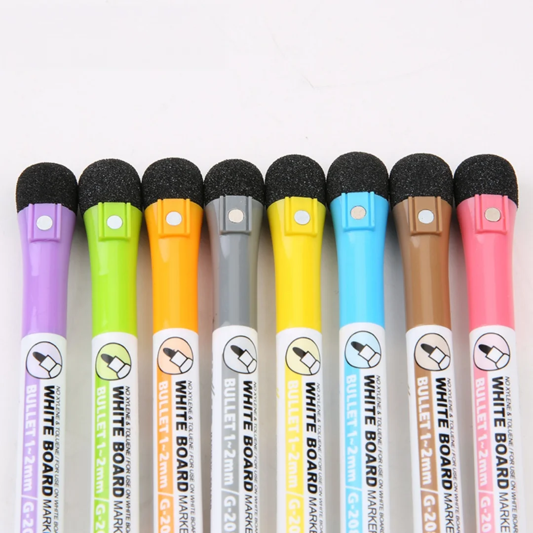 8Pcs Magnetic Whiteboard Markers Drawing Marker Pens For Teaching Classroom Office Kids Art Stationery Gift For Family Friends P
