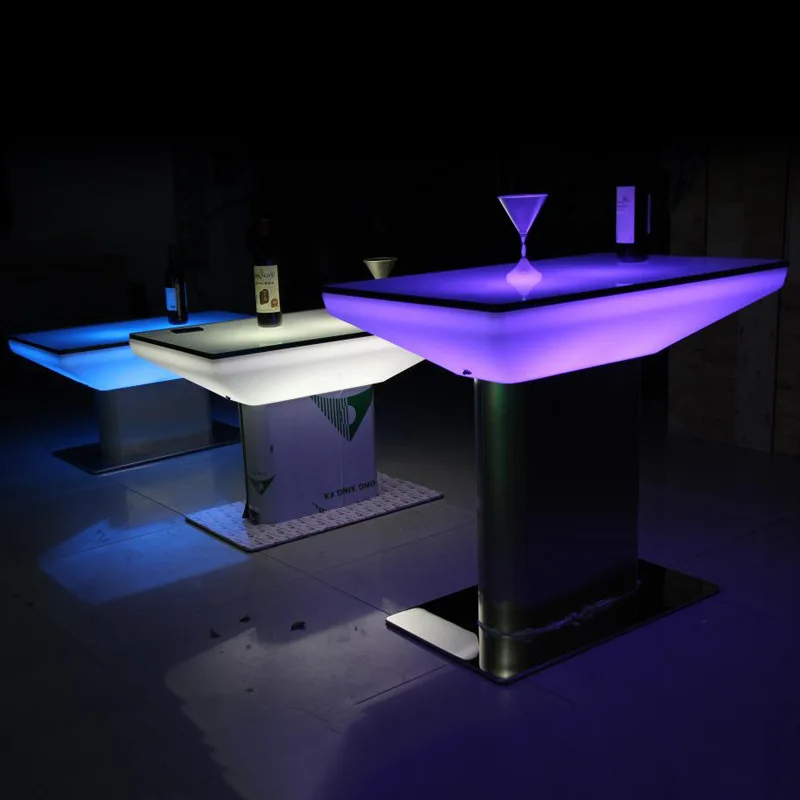 

Светодиодный светящийся красочный журнальный столик, модная прямоугольная барная стойка, КТВ, коробка для ночного клуба, сиденье для карт, свободный стол, барный стол
