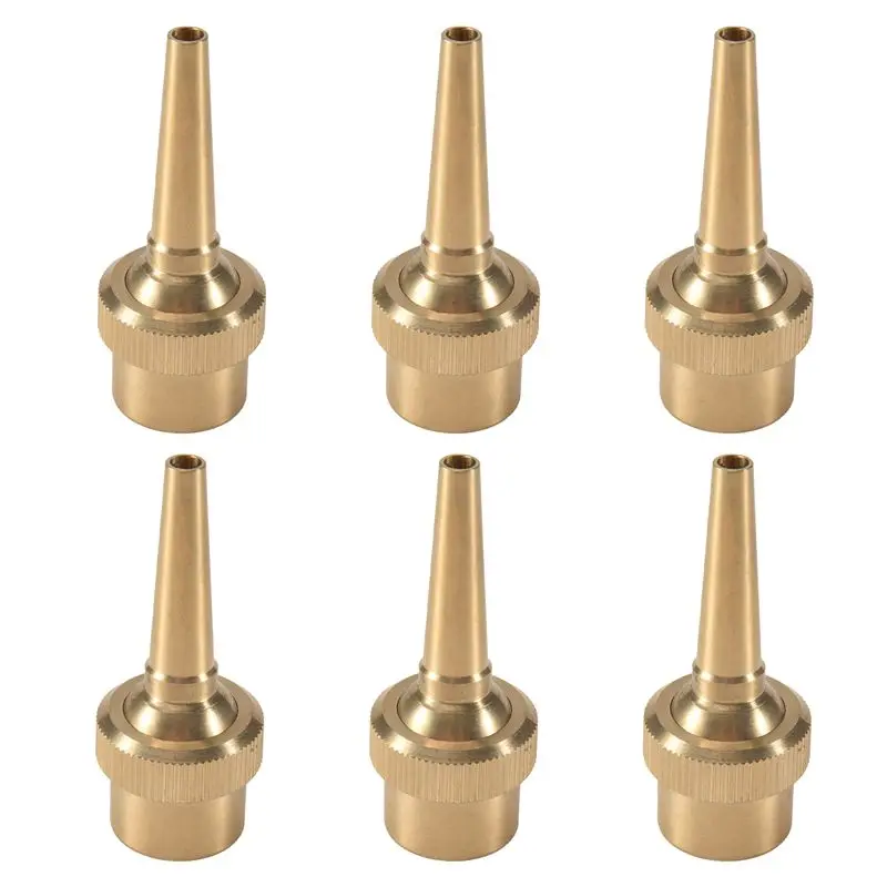 Y42A-6 PCS Fountain Nozzle Head G1/2 DN15 Adjustable Direction Jet Water Spray Sprinkler Head For Garden Pond Amusement Park