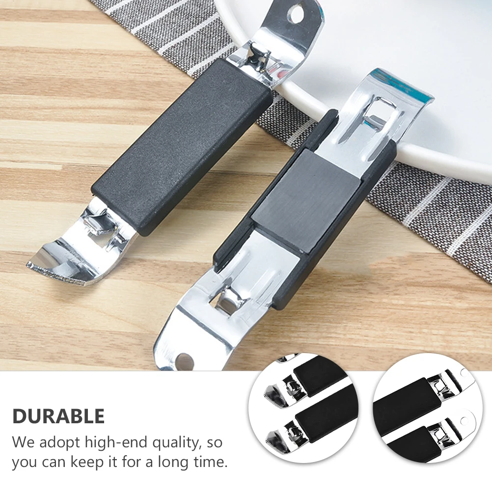 

4pcs Metal Beer Can Opener Strong Stainless Steel Manual Compact Travel Camping Easy Storage Electroplated Iron
