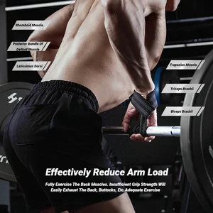 2PCSスポーツブースターベルトグリップフィットネスプルアップバープルアップシリコン非滑り摩耗性デッドリフトストラップジムダンベルワークアウト 6ベストセールス減量製品-1