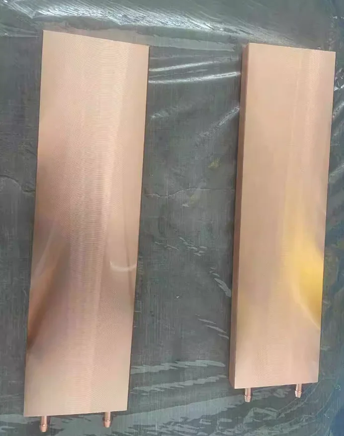1pcs Copper water cooling head 40*120*10 / 40*160*10 / 40*200*10 Red Copper Water Block Interior Double U Channel water-cooler