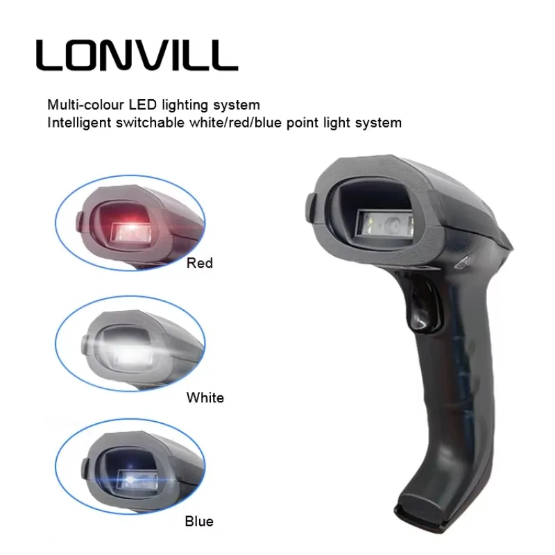 Escáner de código de barras inalámbrico con lector de código Qr de escaneo automático de código de barras LONVILL a la venta