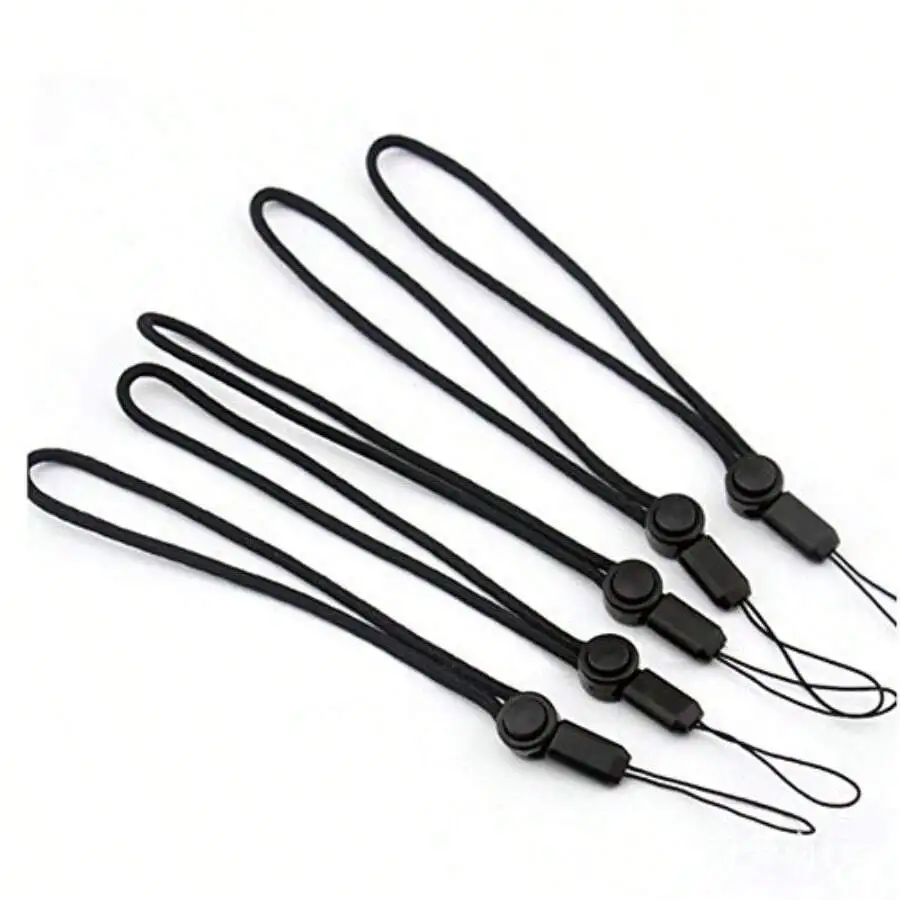 

Black 5 Pack Adjustable Lanyards For USB Flash Drive Phone Key ID Card Badge Electronic Devices