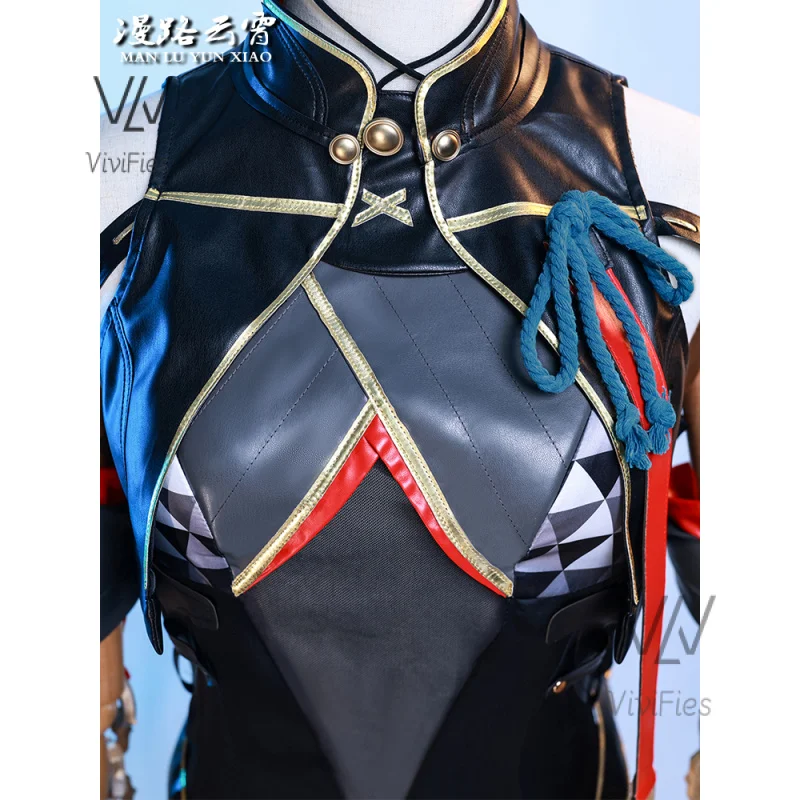 Yinlin Cosplay Costume para Mulheres, Peruca Vestido, Uniforme, Brincos, Headwear, Eletro Ressonador Congenital, Ondas, Halloween, Jinzhou