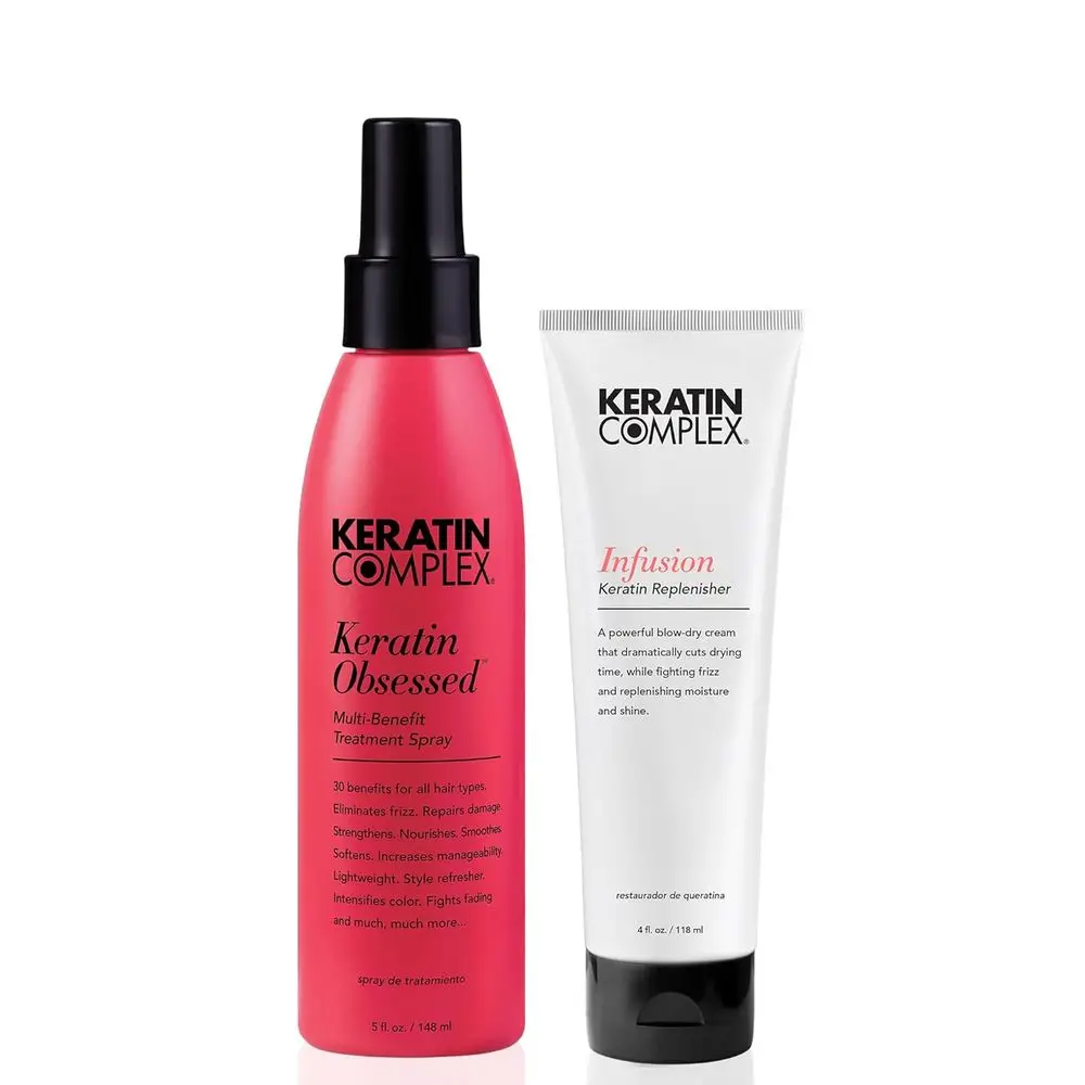 

Blow Dry Essential Kit - Keratin Treatment & Replenishing Serum, 5 oz + 4 oz