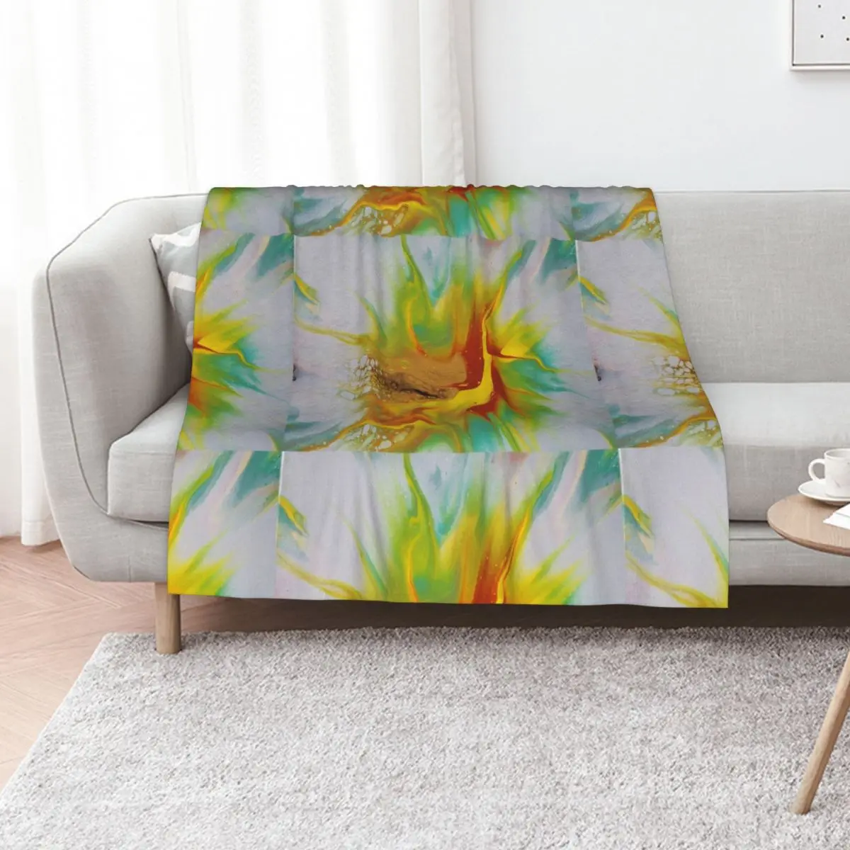 Morning Glory Throw Blanket Decorative Sofas Blankets For Sofas Single warm for winter Soft Big Soft Plush Plaid Blankets
