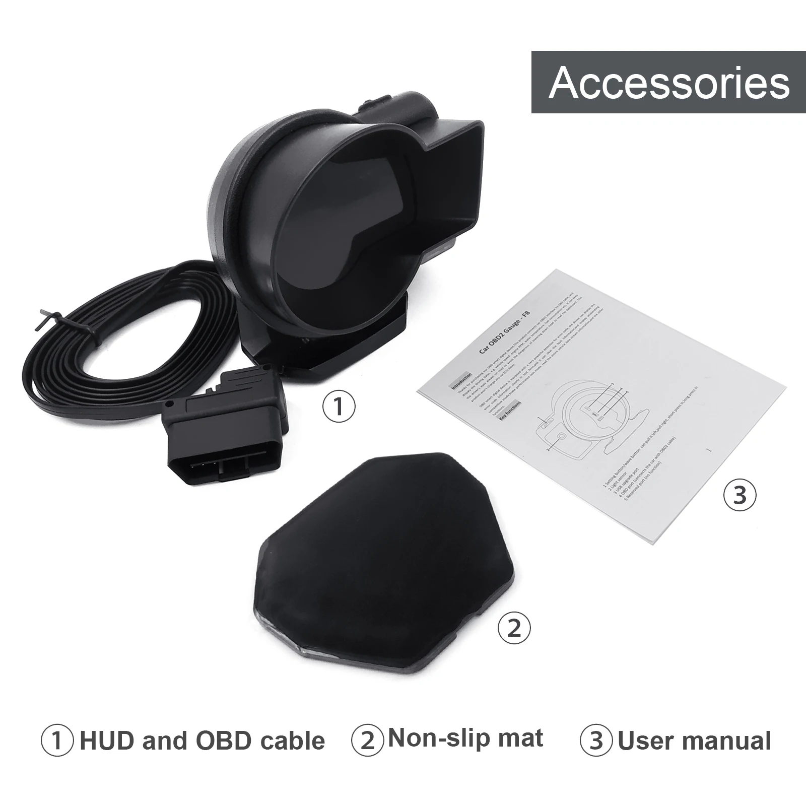 Universal F8 OBD GPS Liquid Crystal Multifunctional Instrument Display Speedometer Pressure Water Temp Vehicle Turbine Meter