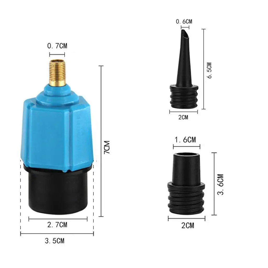 3 In 1 Pump Adapter Inflatable Boat Air Valve Stand Up Paddle Board Compressor Adaptor Swim Tube Ring Pumping Accessories