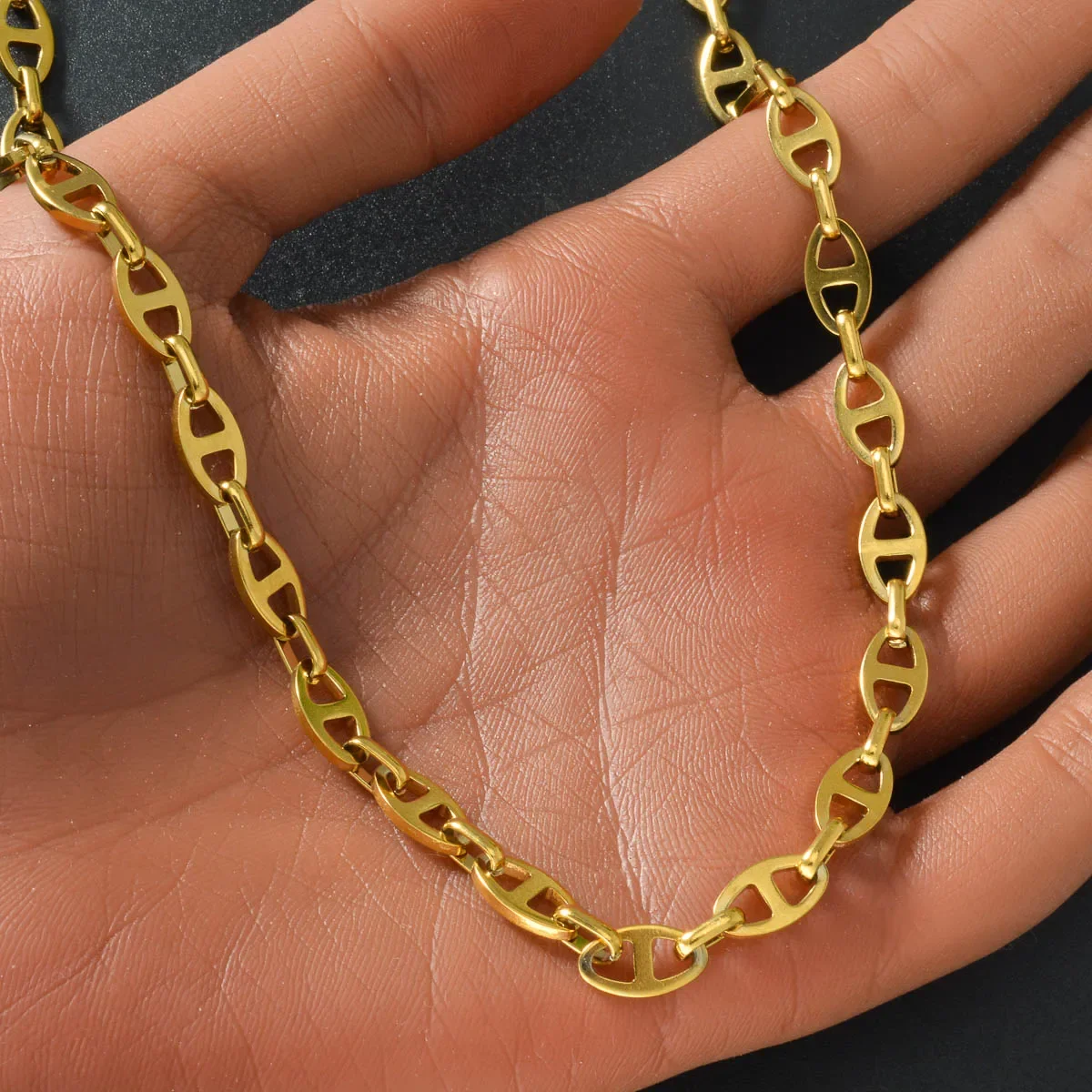 Retro Minimalist Necklace Stainless Steel Gold Plated Vintage Style Chain Elegant Collarbone Length Dainty Jewelry Gift