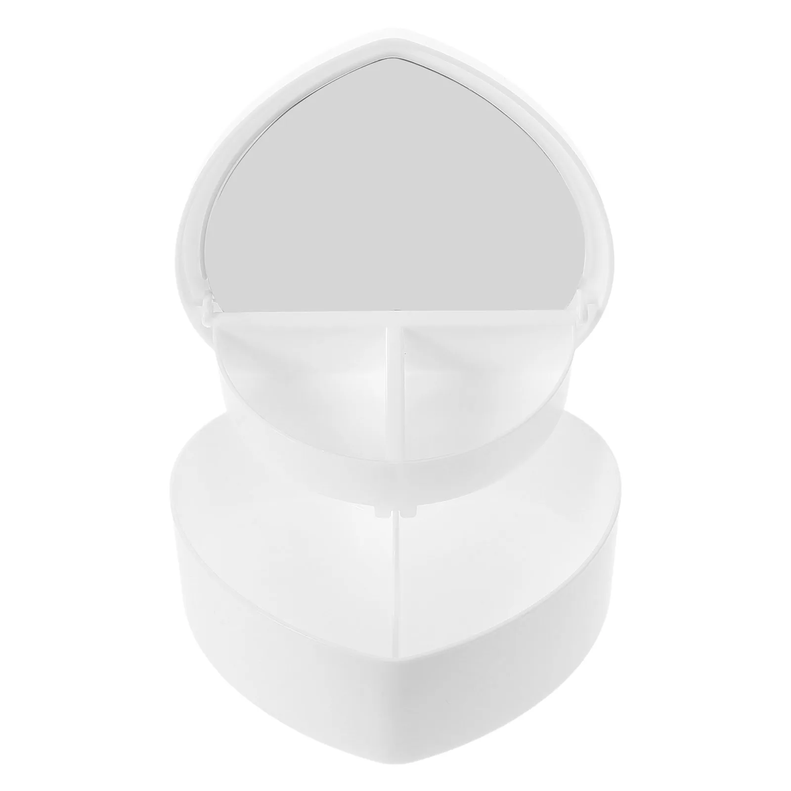 

1pcs Heart Shaped Jewelry Box Girls Treasure Chest Earring Holder Travel Vanity Mirror Storage Necklace Ring Container