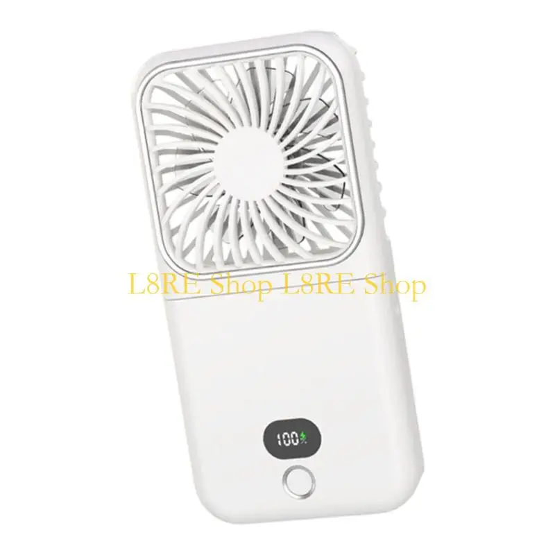 L8RE Adjustable Handheld Cooling Tool Featuring whirling Base And Soft Air Mode For Home Or Travel