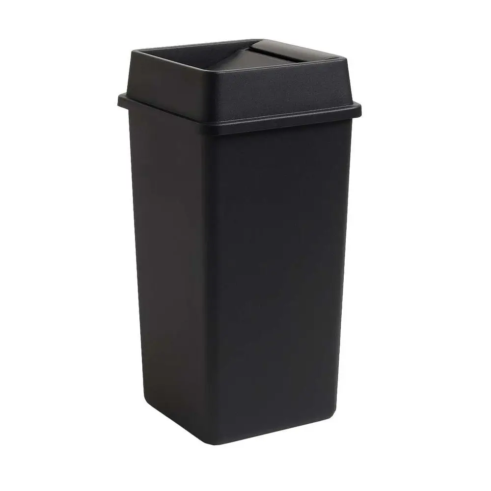 

50 Gallon Square Commercial Trash Can & Swing Lid, Heavy-Duty Plastic Waste Bin for Home/Warehouse/Commercialities/Restaurant