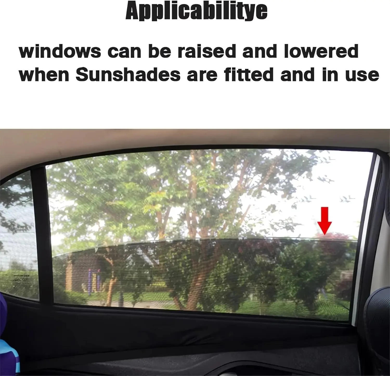 4pcs Car Rear Side Window Sunshade UV Protection Foldable Mesh Curtain Mosquito Barrier Privacy Shield for Summer