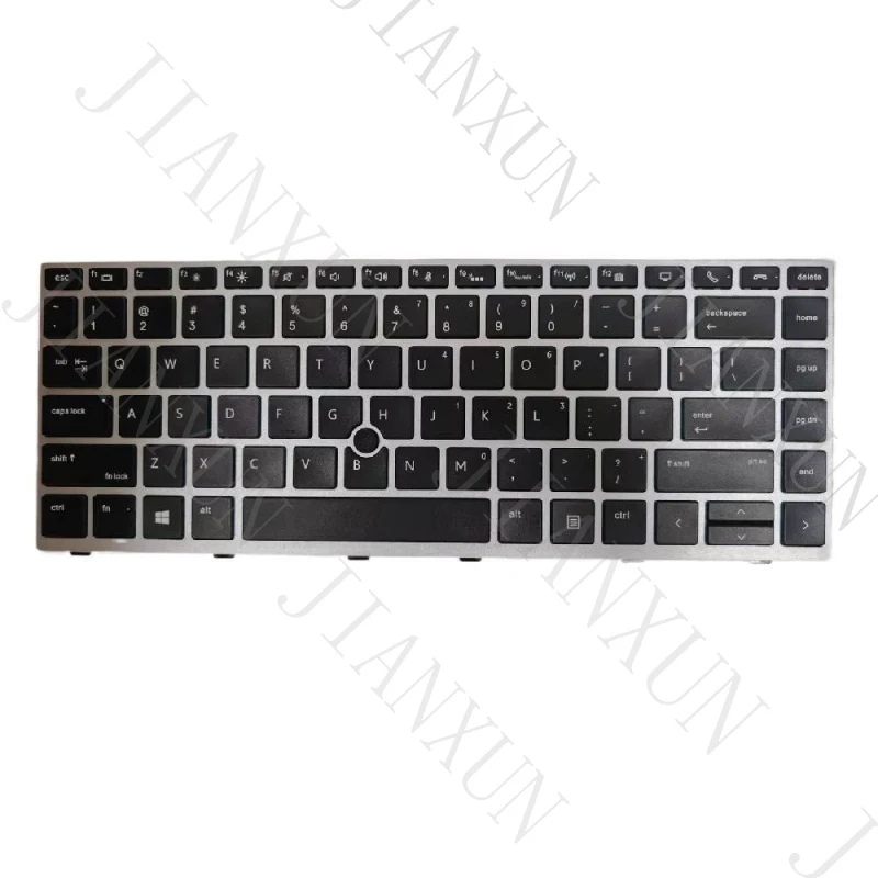 A+ For HP ZBook 14u G5 14u G6 Keyboard Backlit pointer Silver frame US
