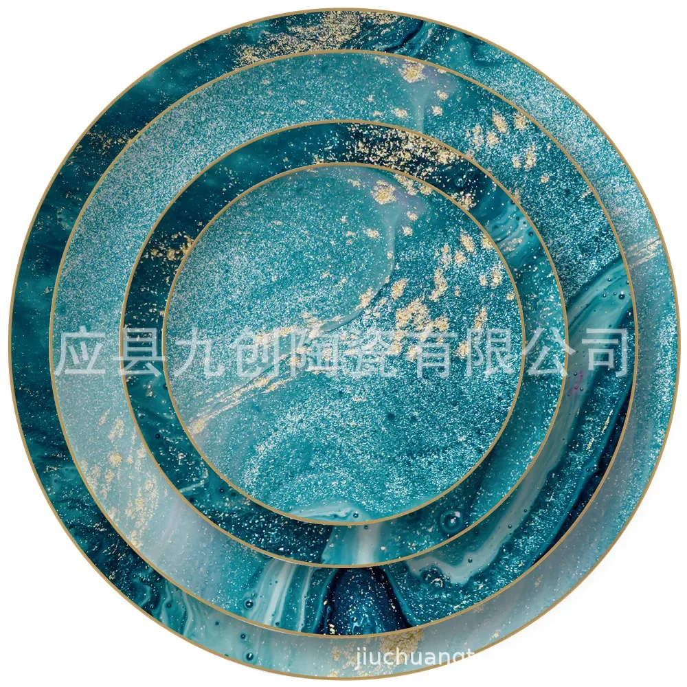 

Ceramic tableware Painted Phnom Penh Macaron plate Afternoon tea snack Cake plate Fruit plate