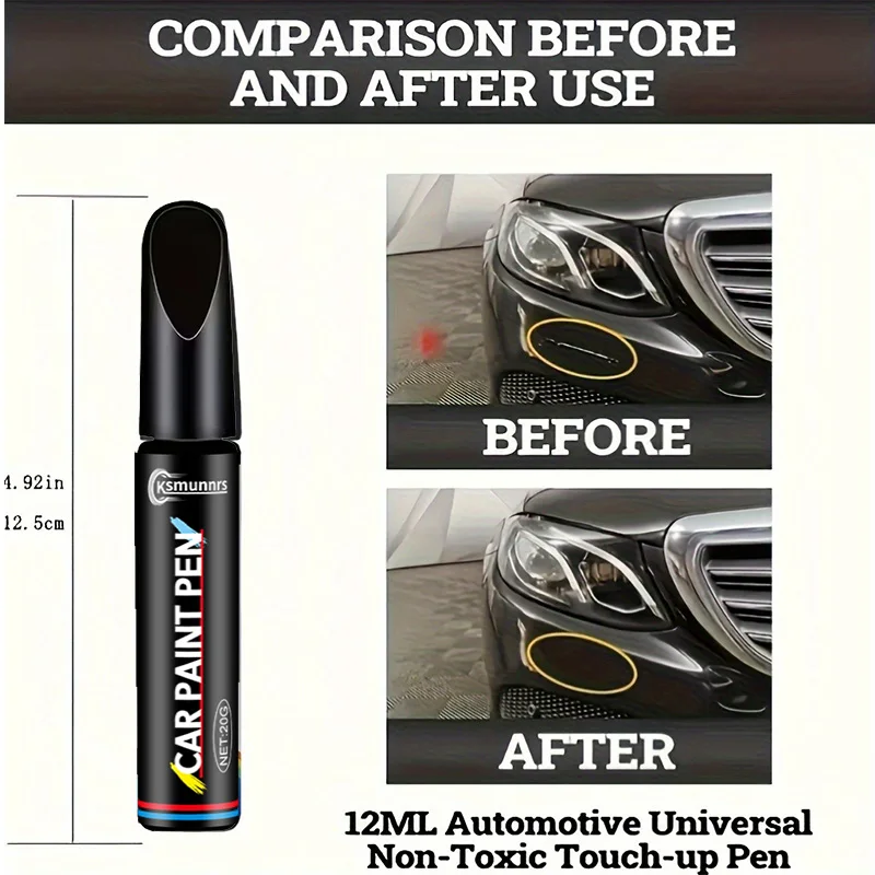 New Car Paint Touch-Up Pen, Quick and Easy Scratch Repair, Multi-Color Paint Touch-Up Tool