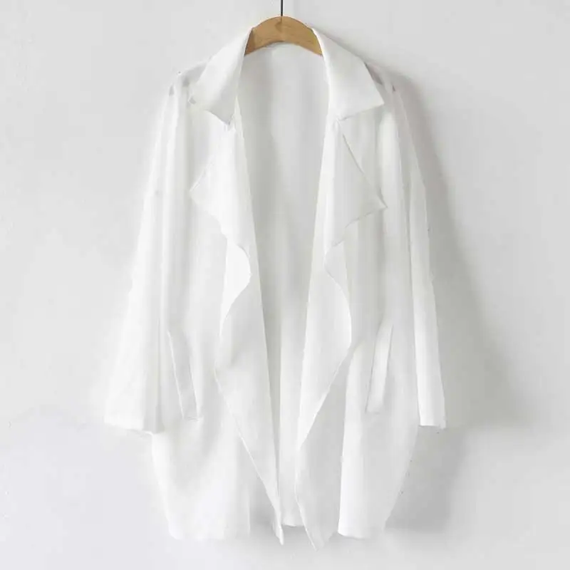 

Предлагаем пальто, женский кожаный плащ, осень-зима, простая японская традиционная верхняя одежда, европейско-американский смысл, сращивание