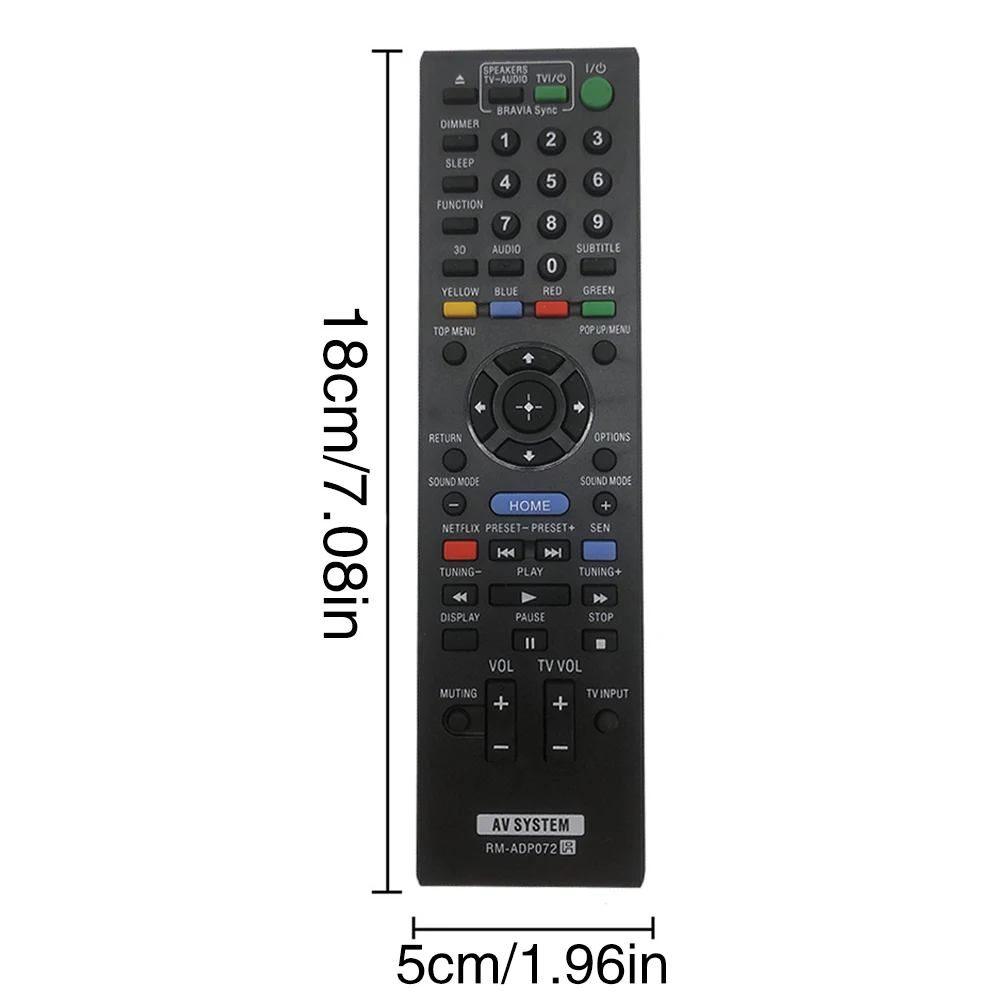 Replacement for Sony AV Remote Control RM-ADP072 Compatible with Sony Blu-ray DVD Home Theater System BDV-N790W BDV-E190