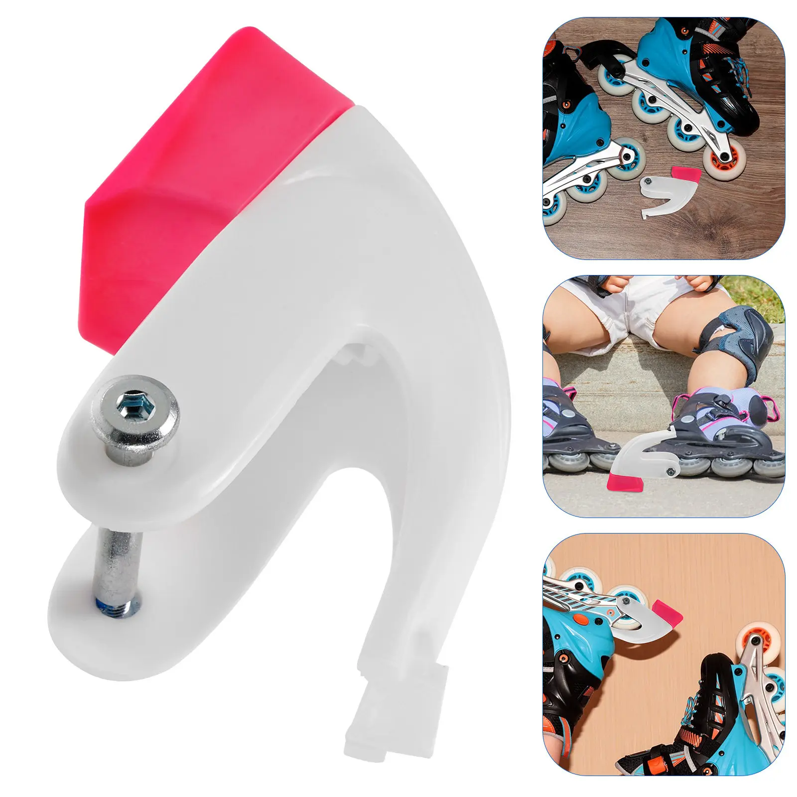 

1Set Roller Skate Brake Block Pad Replacement Part Wear-Resistant Sturdy Roller Skates Brake Stopper Convenient for Inline