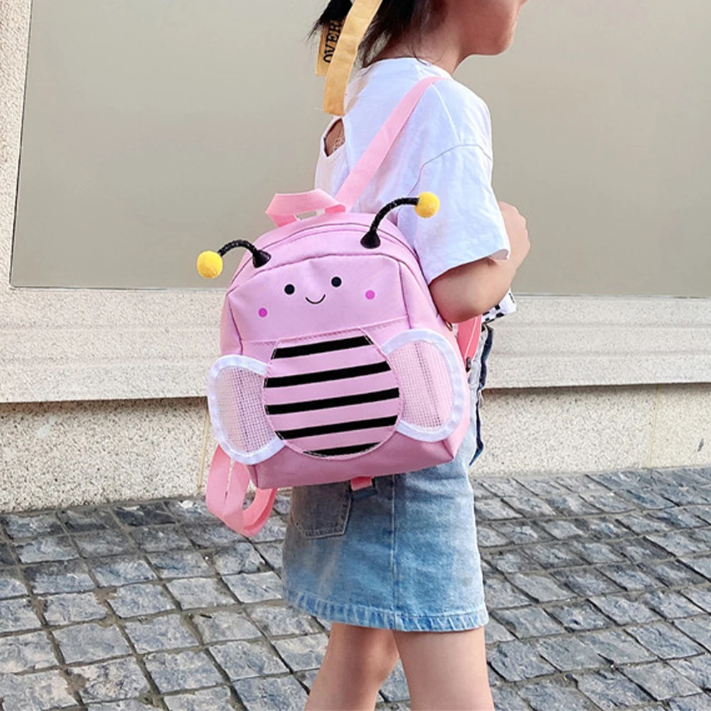 SYZM-mochila bonita con forma de abeja para niños, morral llamativo de dibujos animados para bebés, bolsos para niños y niñas, mochila escolar para guardería