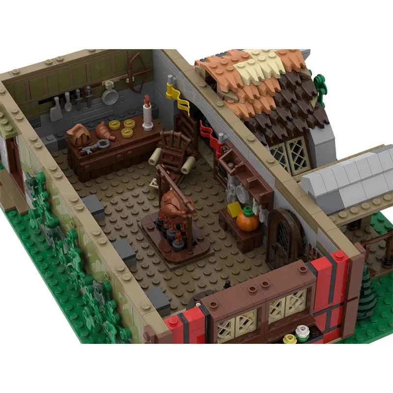 MOC-204305 1363pcs Middeleeuwse Architectuur DIY Kleine Deeltje Montage Bouwstenen Educatief Speelgoed Model Gift Set Ornament