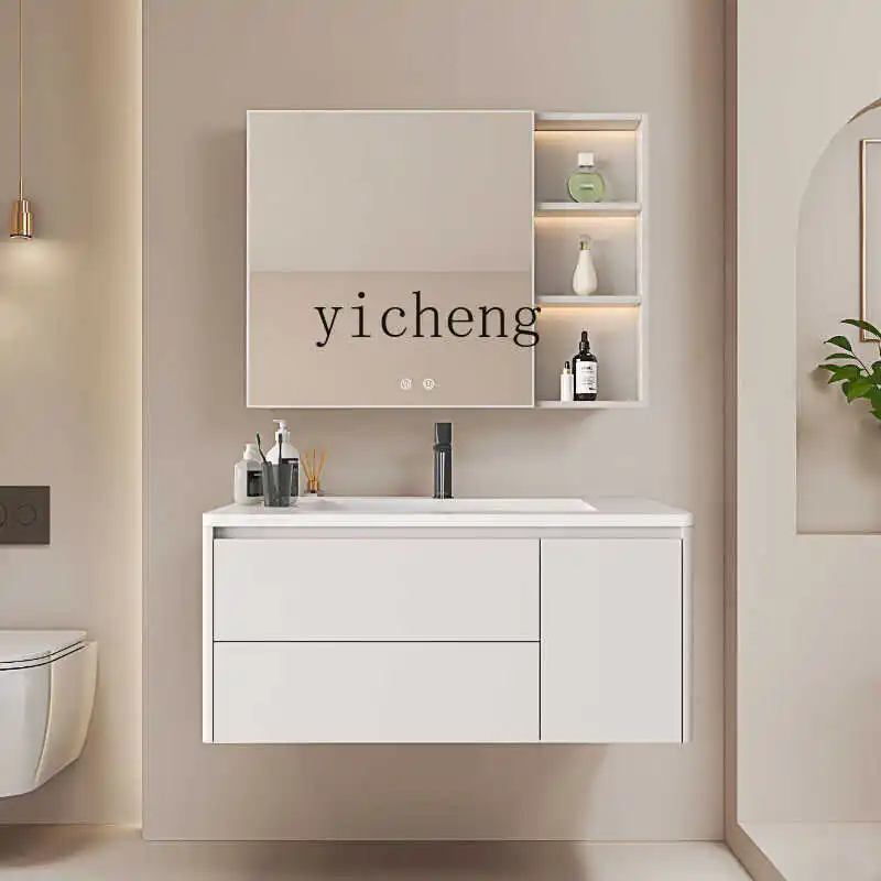 

LX Bathroom Cabinet Ceramic Integrated Basin Stainless Steel Washbasin Bathroom Sink