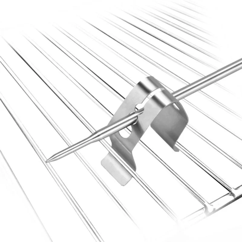 FAAJ-50PCS Termómetro de acero inoxidable para asar, sonda de temperatura, soporte fijo Universal