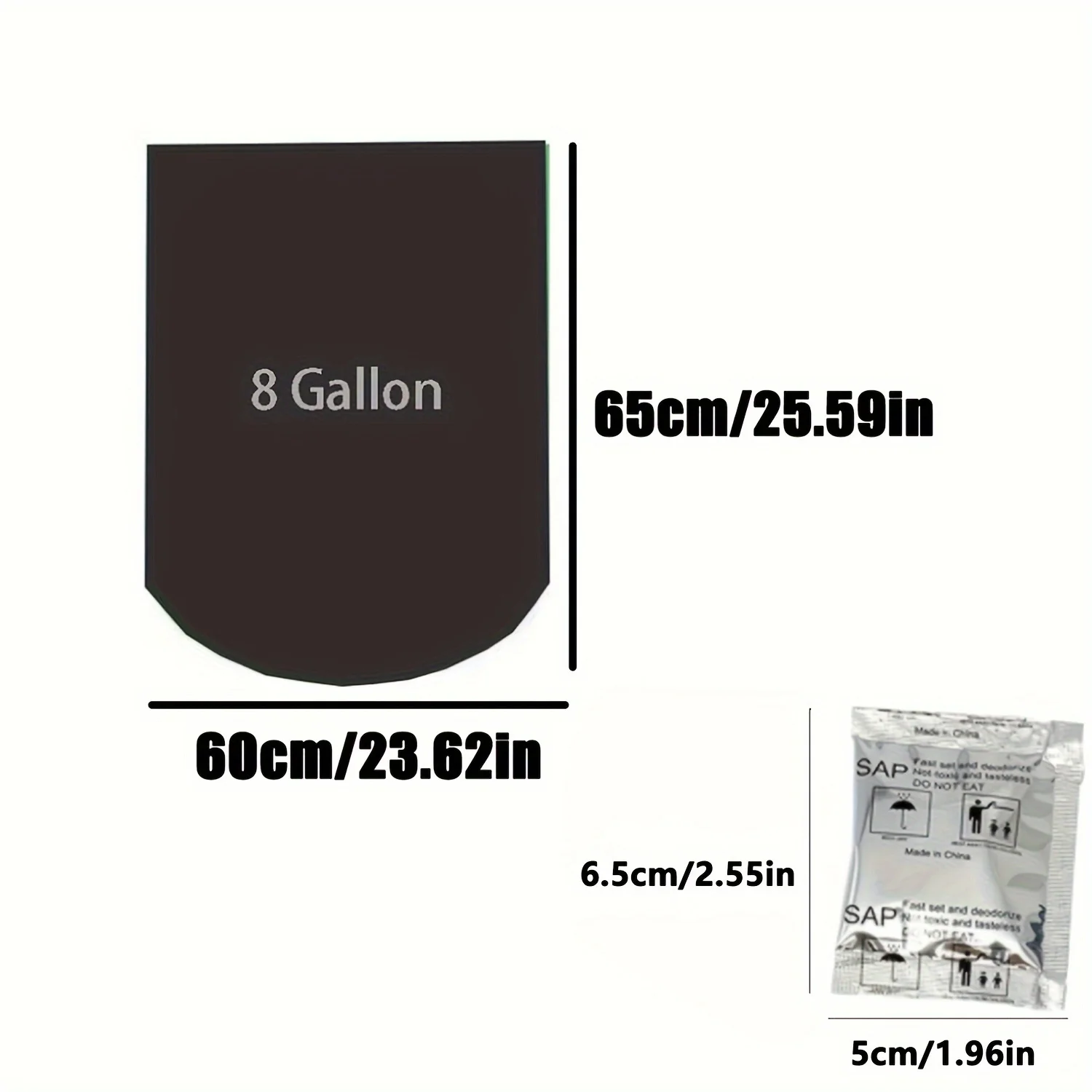60pcs Portable Toilet Kit | 30 Bags & 30 Gel Packs for Camping, Hiking, Car Travel