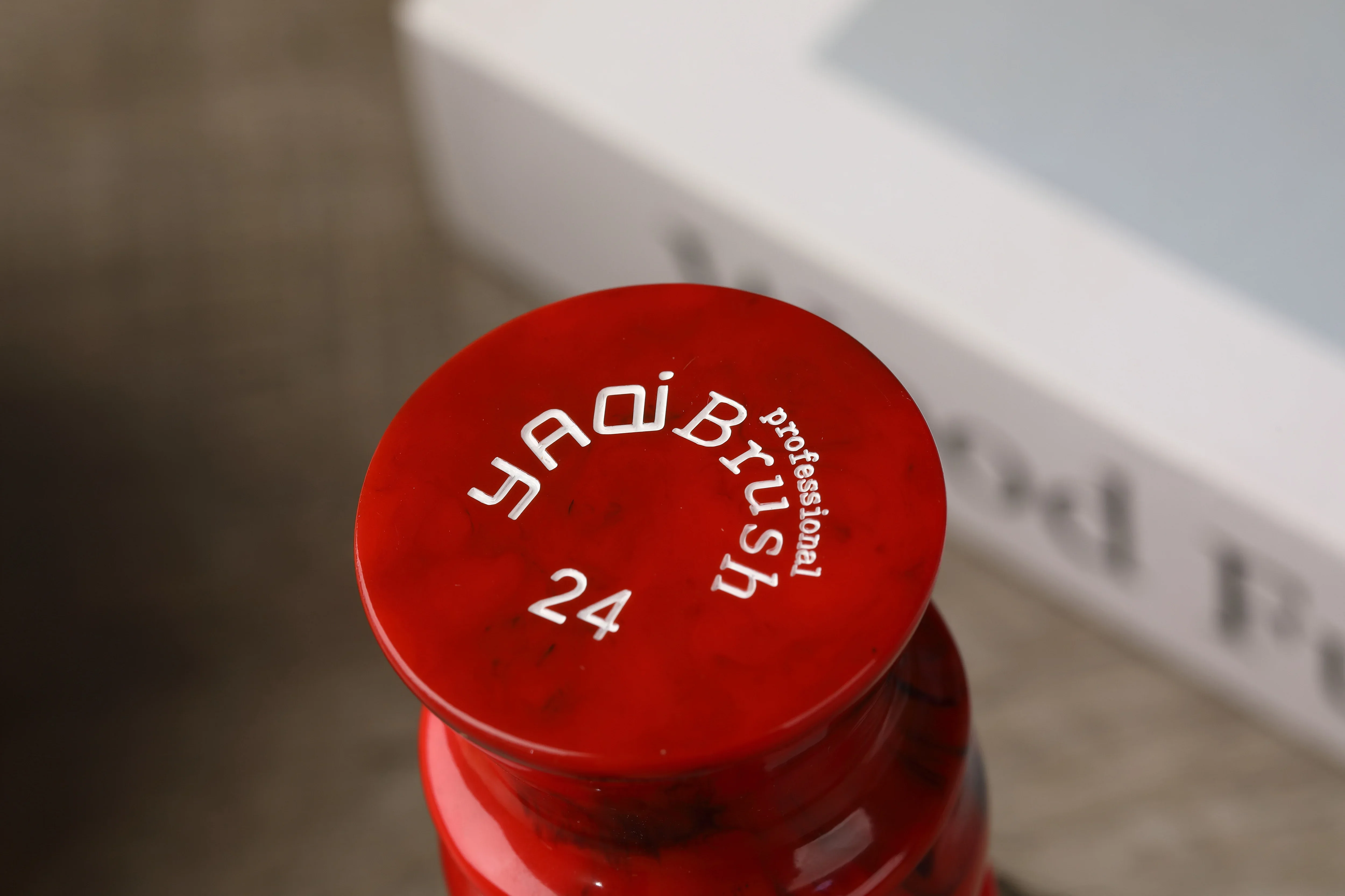 2026 Yaqi Herren-Rasierpinsel 24MM 100% Silvertip Roter Harzgriff Premium-Qualität für Pflege und Schönheit – Detail 5