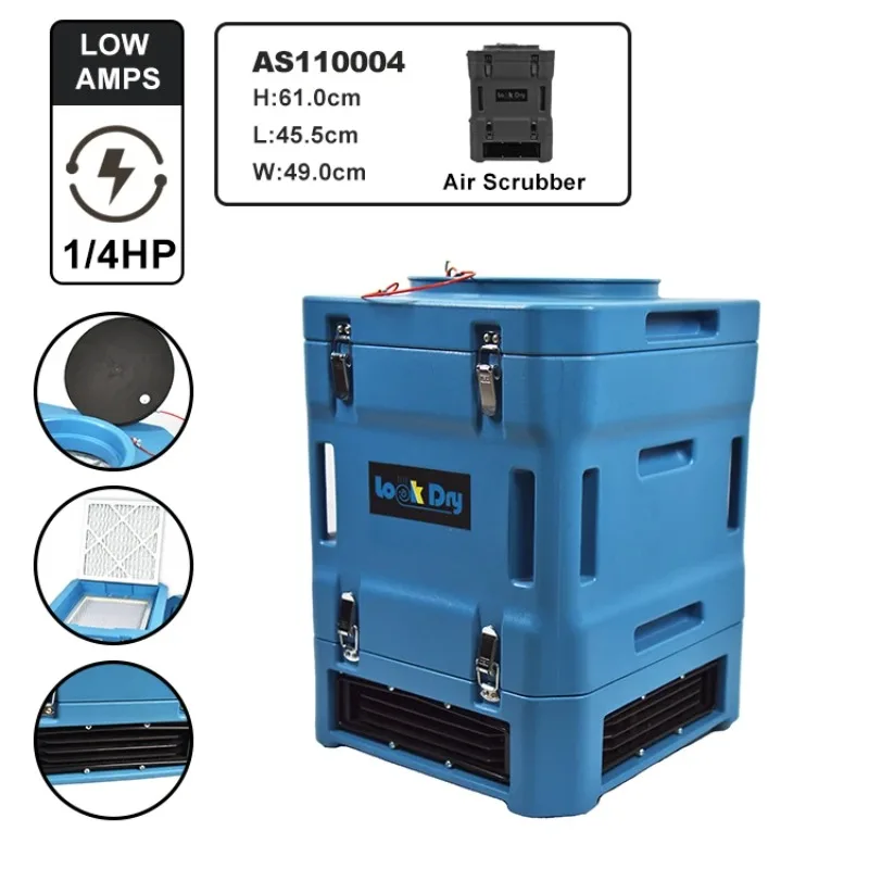 Premium Portable Commercial Industrial Air Purifier With HEPA Cabin Filter New For Basement Water Damage Restoration