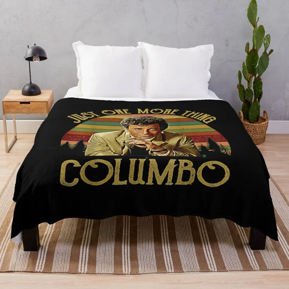 Just One More Thing Columbo Throw Blanket Cute Plaid Loose manga Blankets