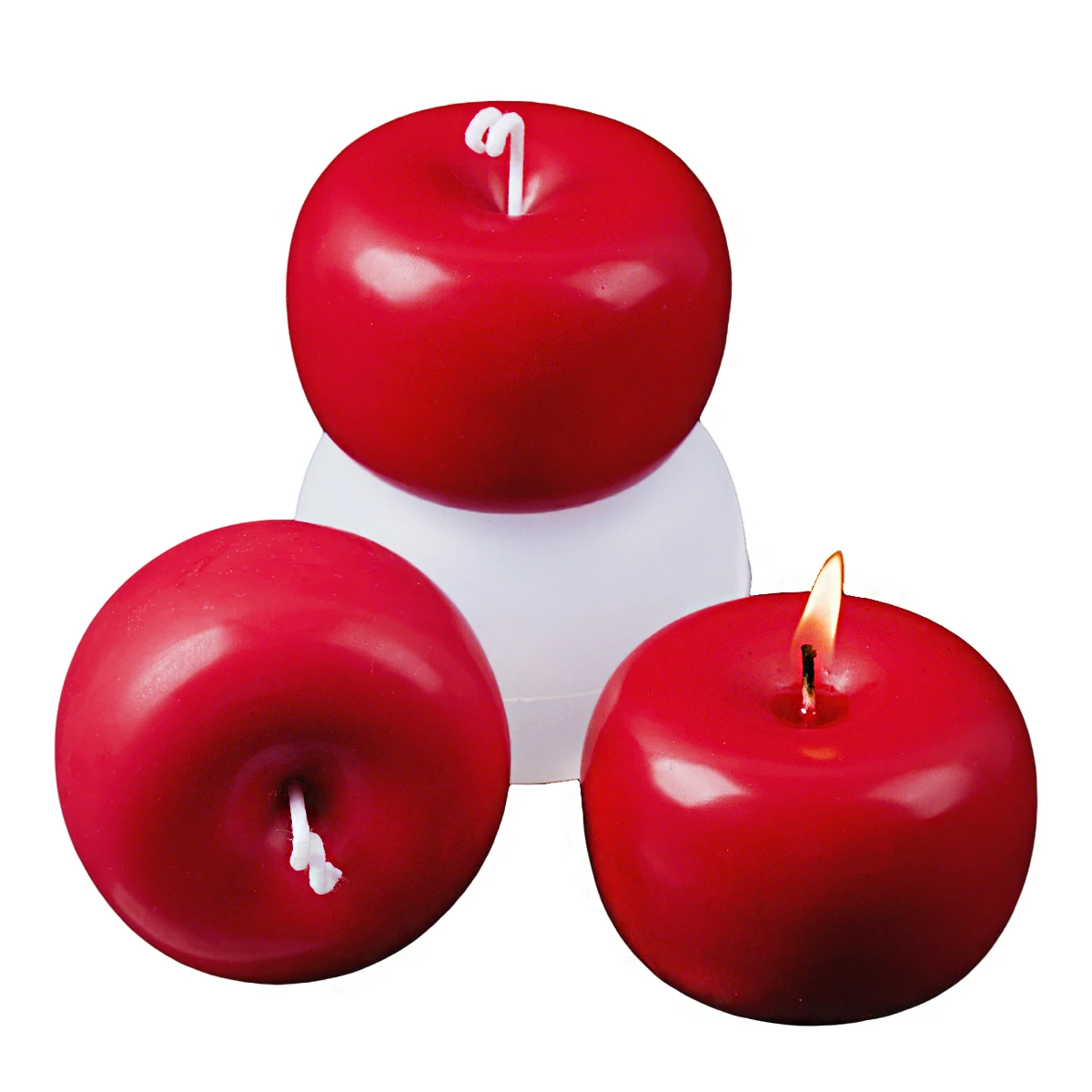 3D Christmas Apple Silicone Mold DIY Apple-Shaped Scented Candle Plaster Mousse Cake Baking Mold Christmas' Eve Parties Gifts