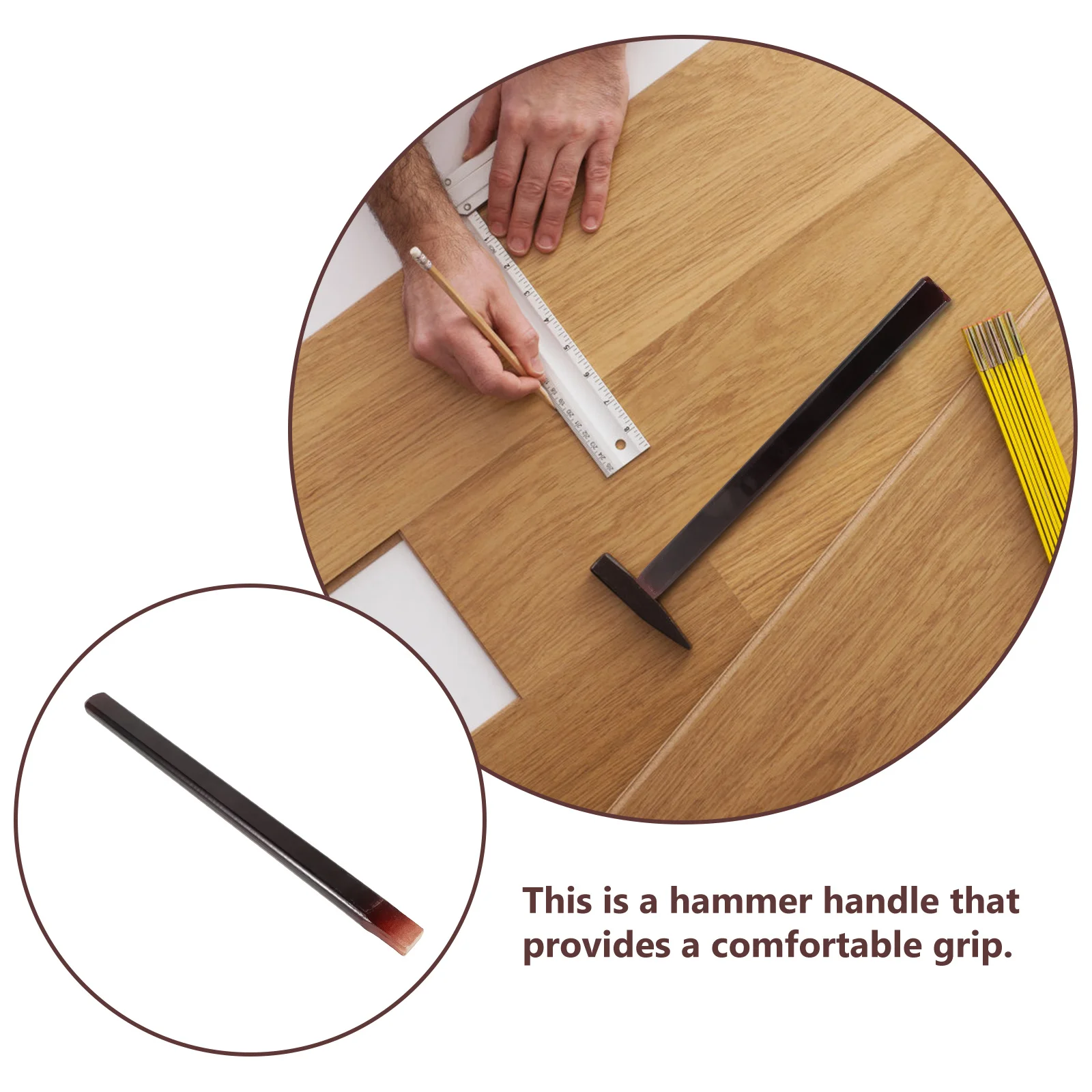 

Replacement Wood Hammer Durable Wooden Hoe Handle Replacement, Garden Hoe Handles Tool Handle, Hand Wood Handle Replacement