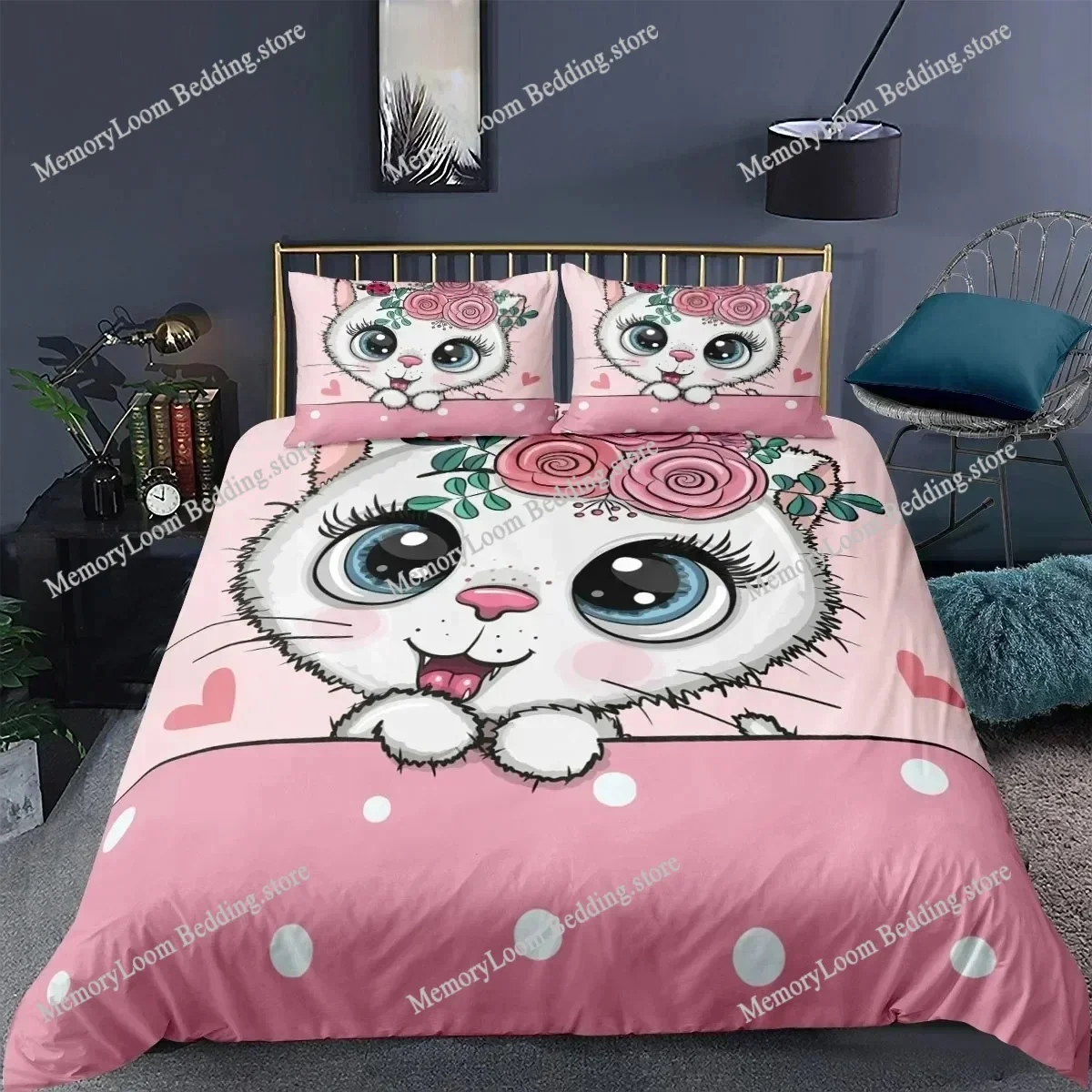 

New Cozy Cute Cat Bedding Set Single/Twin/Full/Queen/King Size Adult Kid Bedroom Soft-Touch Duvet Cover 3D Print Bed Sheet Set