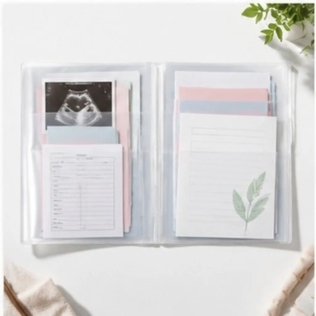 40 Pages Baby Document Organizer Folder Clear A4 A5 Maternity Record Holder Hospital Paperwork Storage