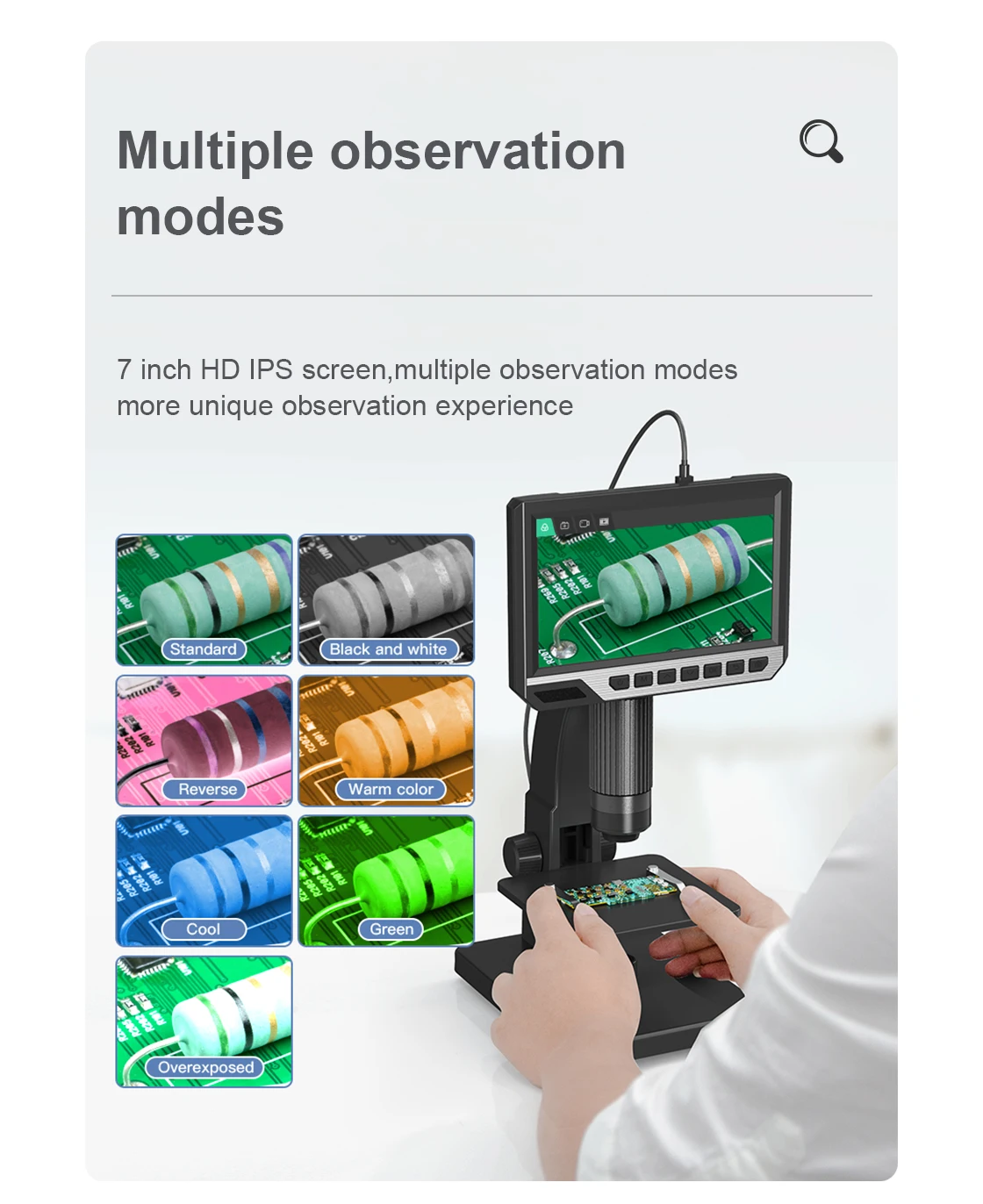 Biological Scaning Electron HD Zoom Microscope Camera Tool Diamond Jewelry 2000X Lens USB Digital Electric Microscope